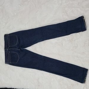J Brand dark raw hem skinny jeans